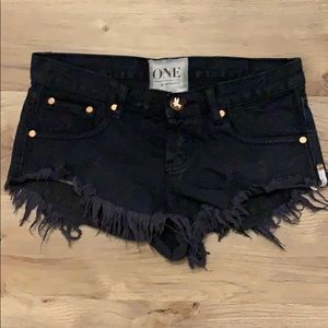 One by one teaspoon denim shorts